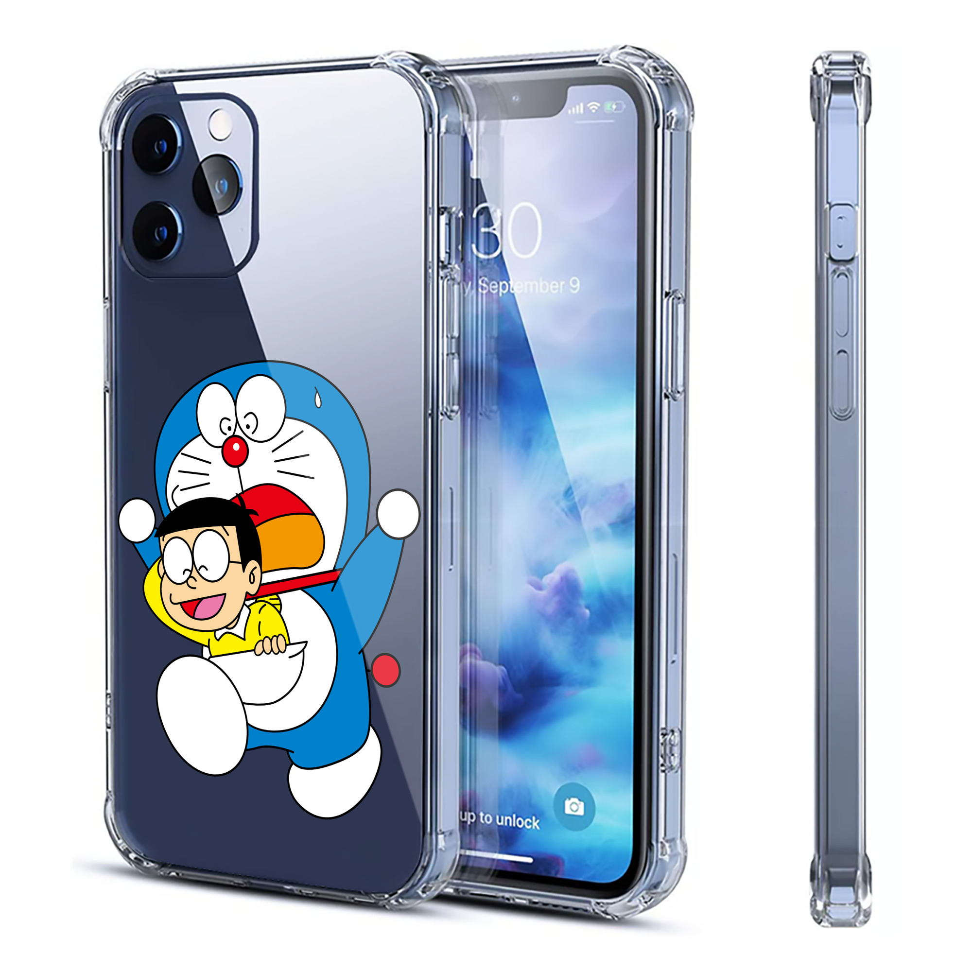 （画像用） ドラえもん Doraemon 【iPhone 12シリーズ対応】透明スマホケース（クリアソフトケース）
